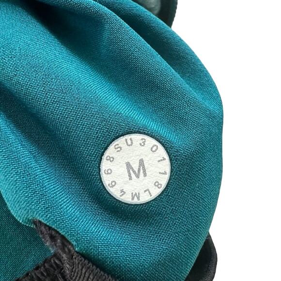 Lululemon Surge Warm Full Zip Heathered Laguna Size Medium Green Blue Rulu Hood - Picture 5 of 9